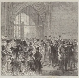 Sitzung des neuen Parlaments, Mitglieder passieren die Westminster Hall